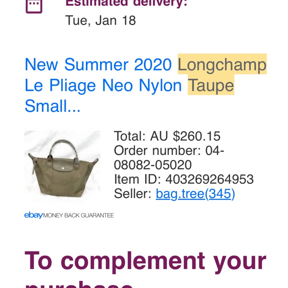 Longchamp Le Pliage Neo Nylon Taupe Small